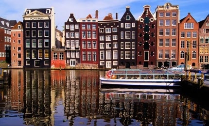 Amsterdam in bus